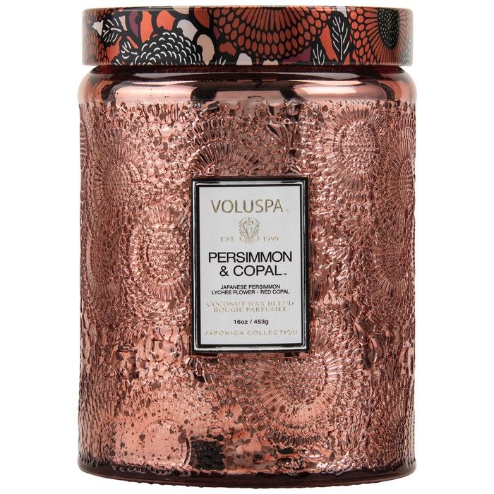 Voluspa didelė žvakė stikle Persimmon & Copal, 2 nuotrauka