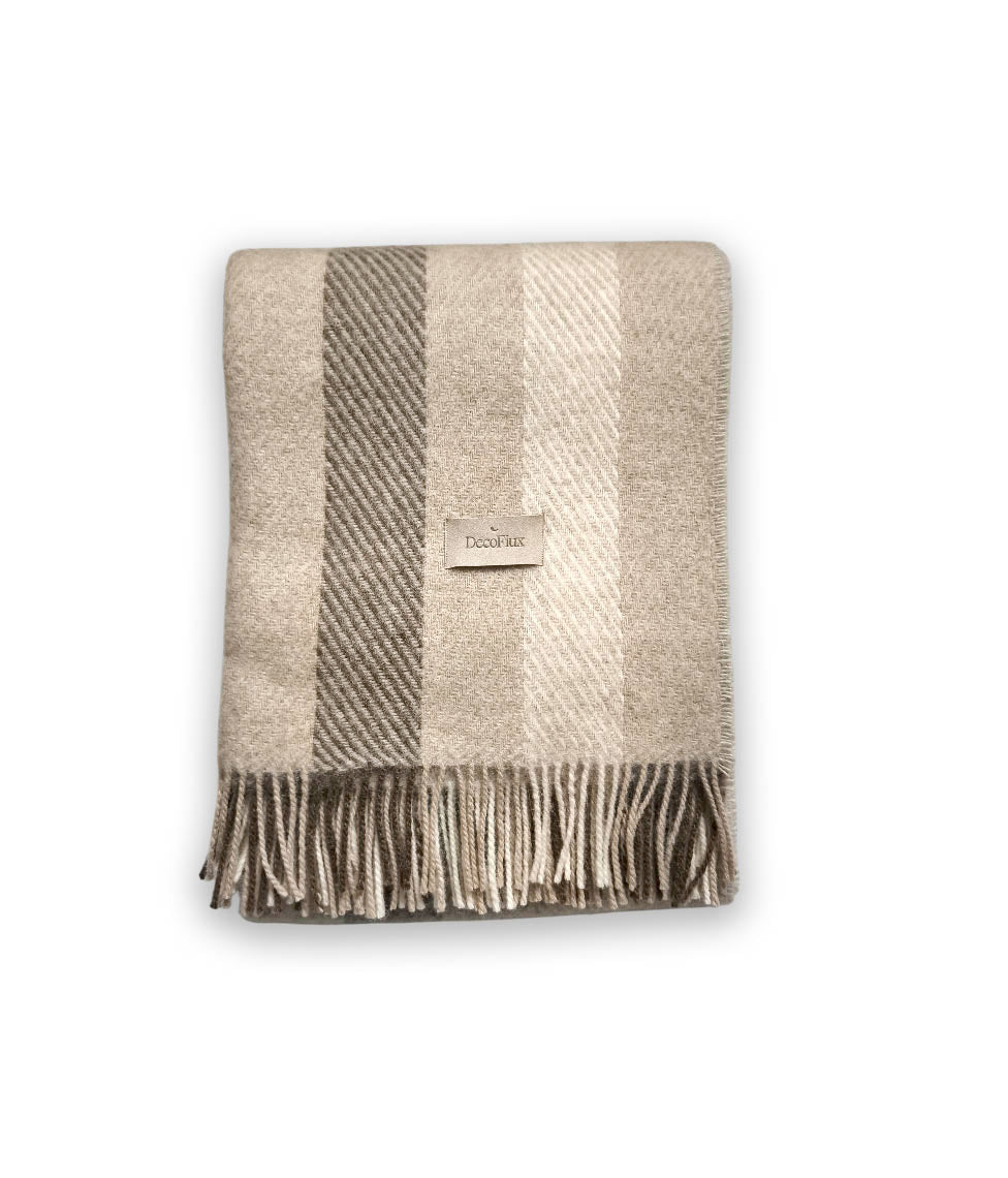Vilnonis pledas Amazzonia Beige, 140x180cm