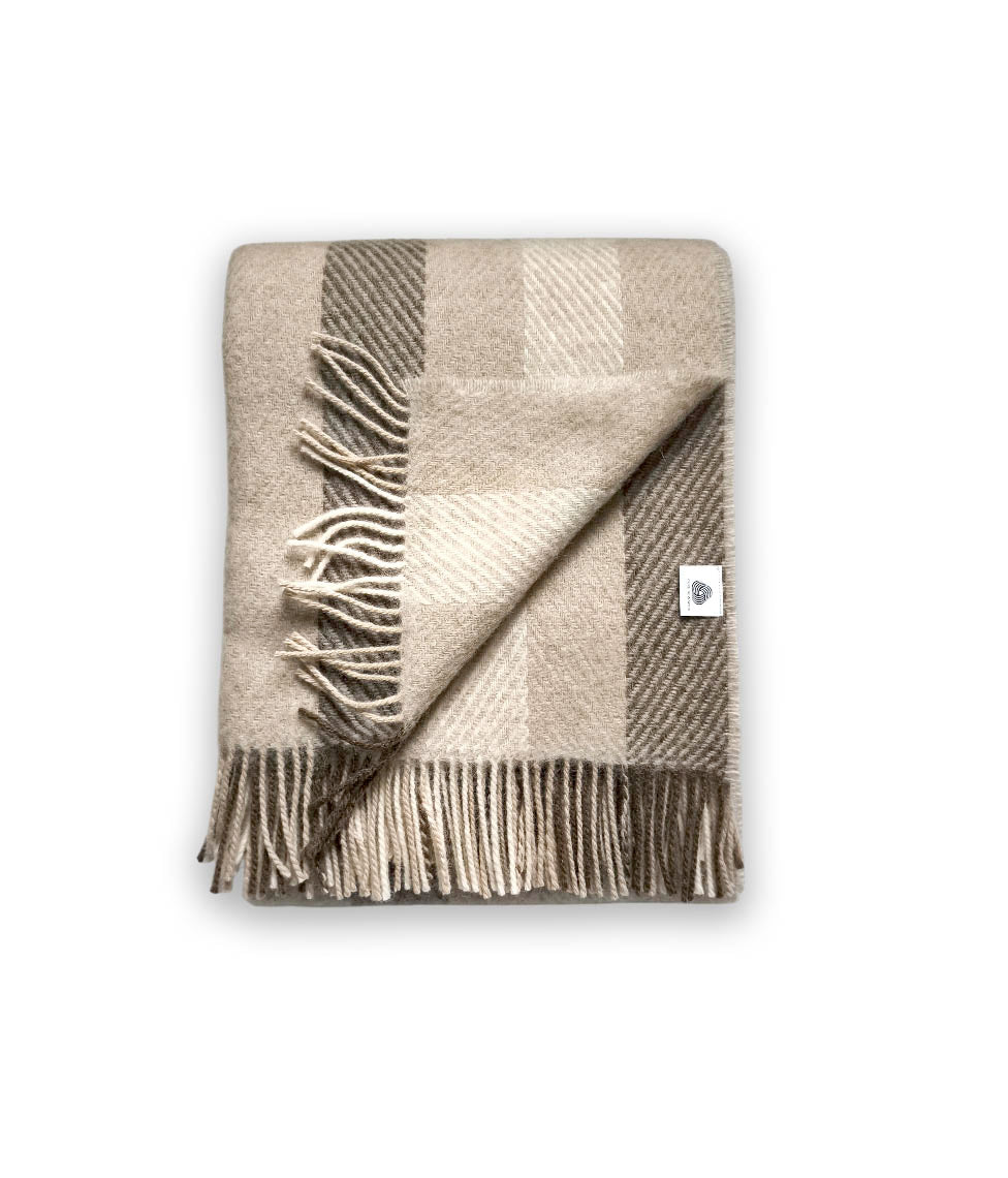 Vilnonis pledas Amazzonia Beige, 140x180cm
