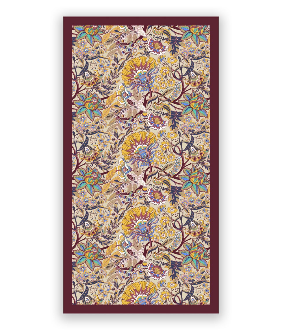 Lininis paplūdimio rankšluostis Wonderland - 100x180cm (marga)