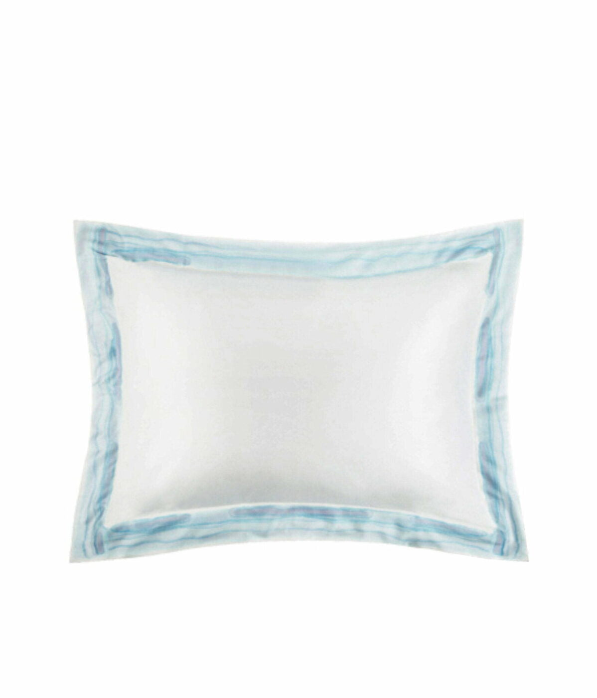 Satino patalynės komplektas Frame Aqua Blue (balta, melsva), 6 nuotrauka