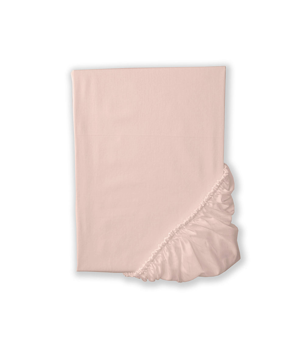 Satino paklodė su guma Solid Creamy Peach (persikinė)