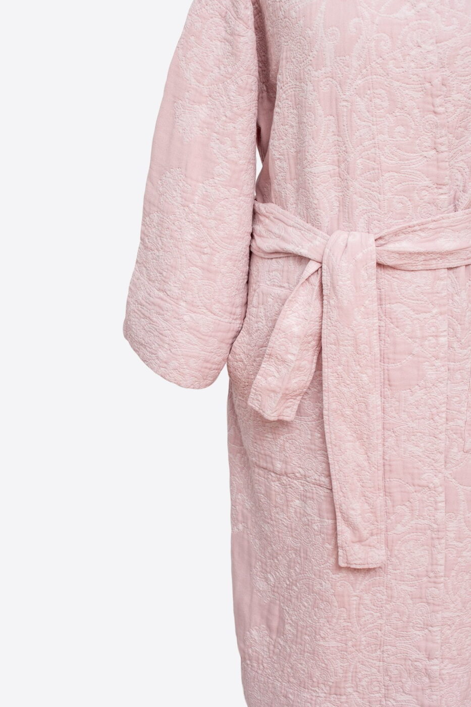Medvilninis chalatas Versailles Angel Pink (rausva), 6 nuotrauka