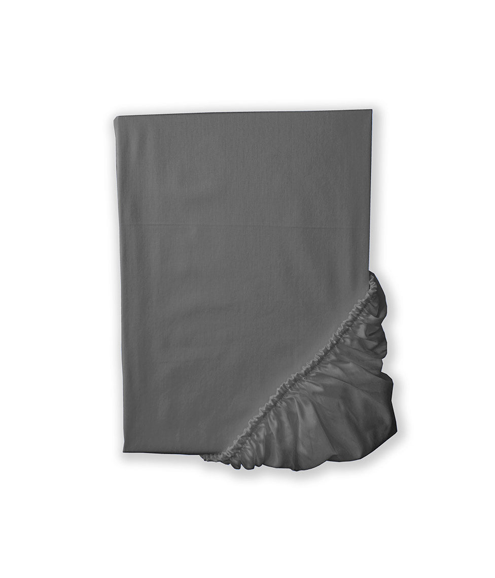Satino paklodė su guma Solid Dark Grey (tamsiai pilka)