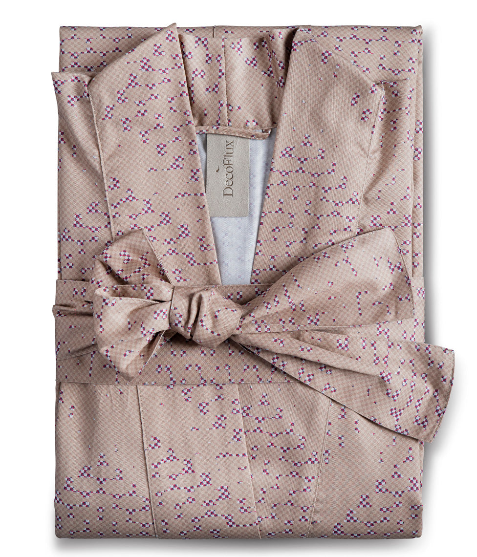 Chalatas Kimono Mesh Beige (smėlio)