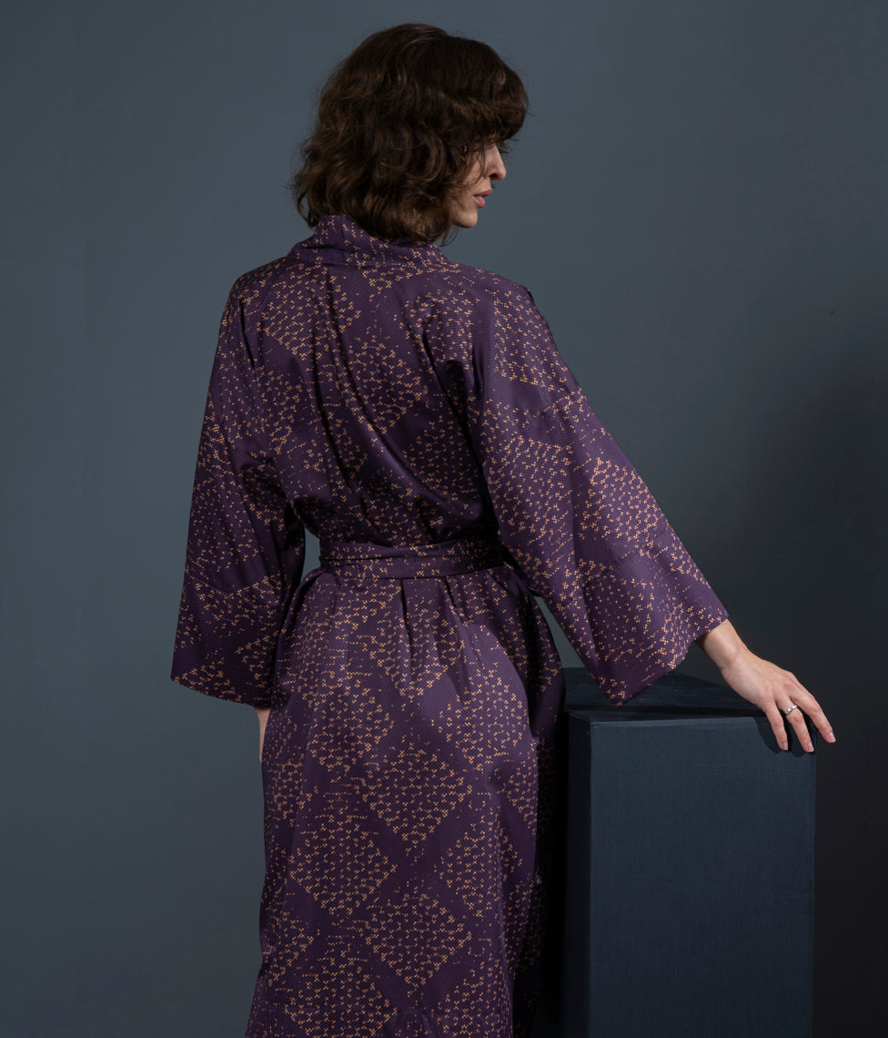Chalatas Kimono Mesh (violetinė)