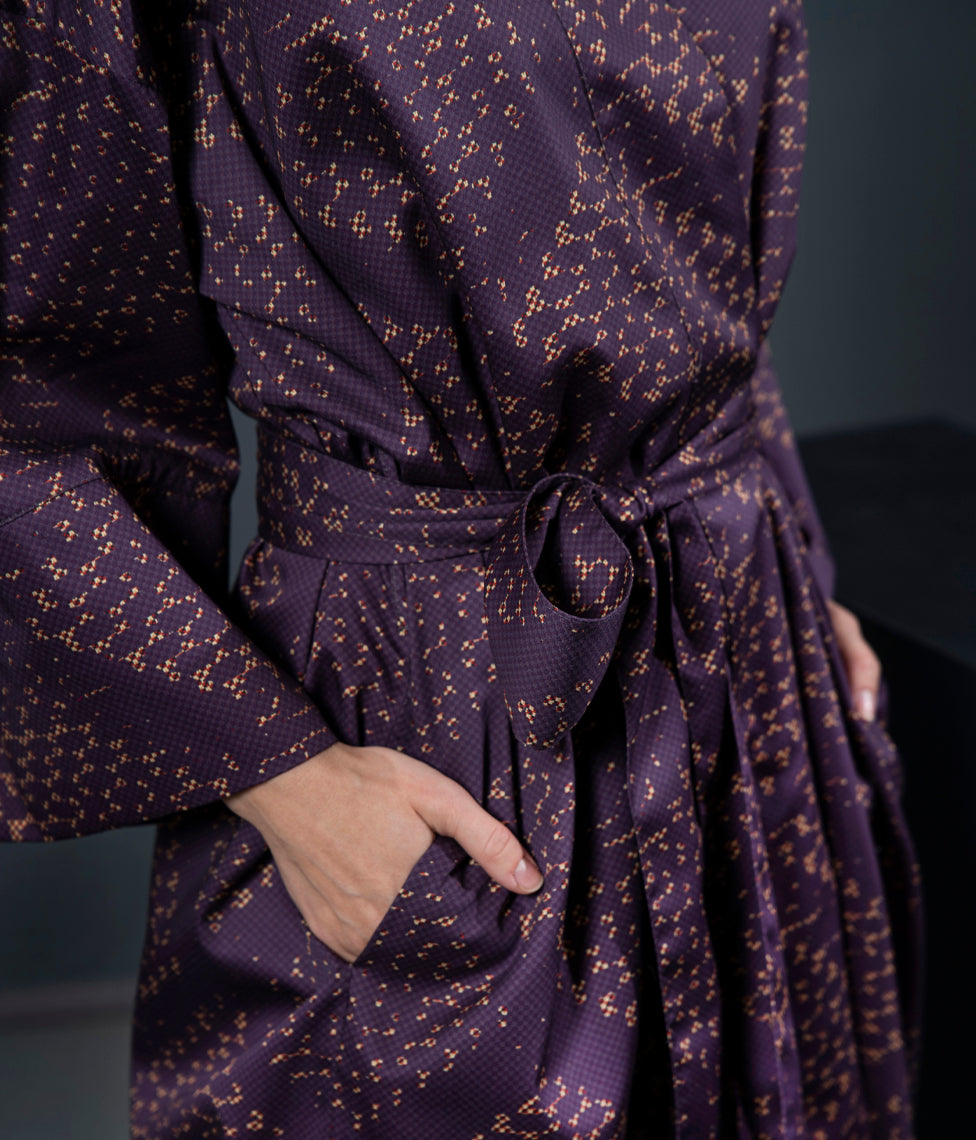 Chalatas Kimono Mesh (violetinė), 2 nuotrauka