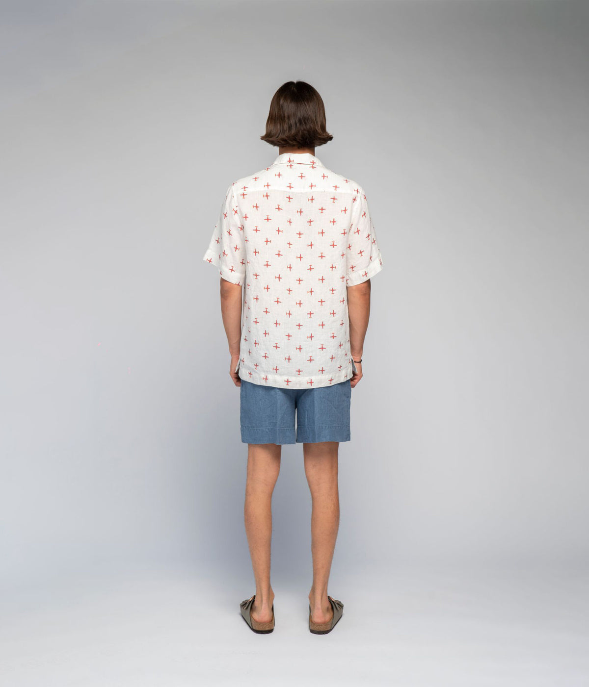 Lininiai marškiniai Airplane - Agnė Kišonaitė (Unisex) (marga), 7 nuotrauka