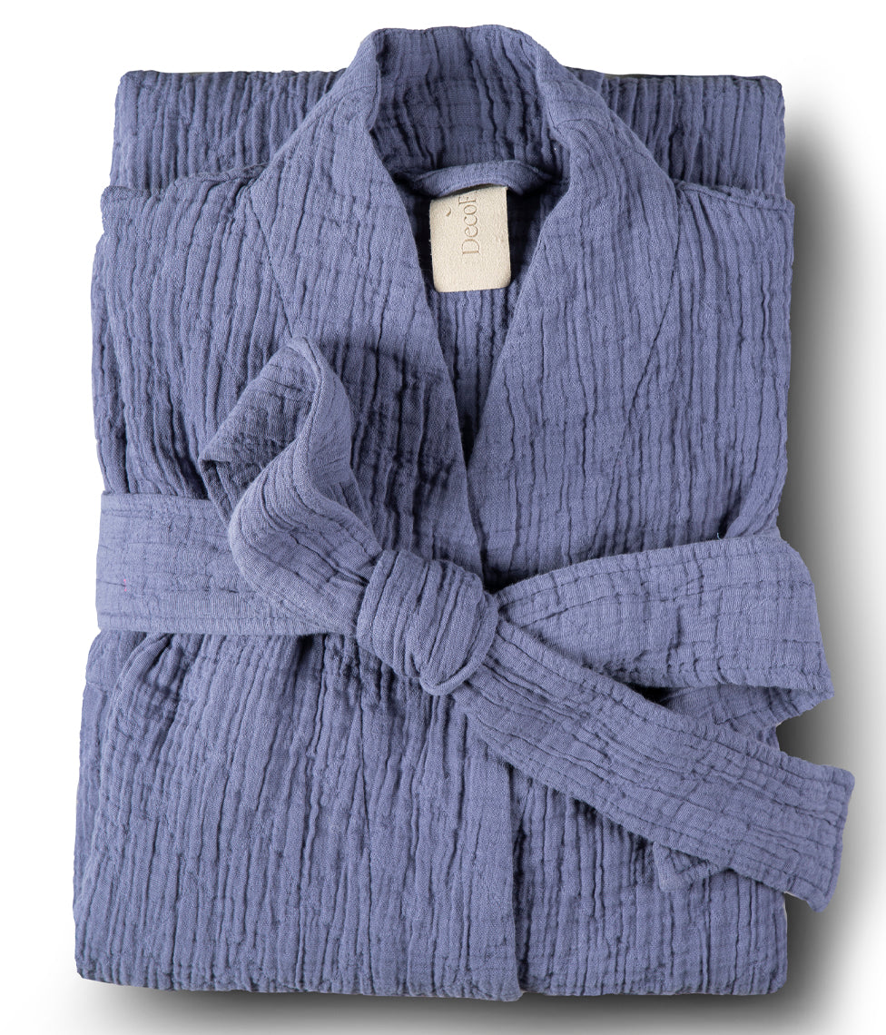 Medvilninis chalatas Orion Solid Blueberry (mėlynių)