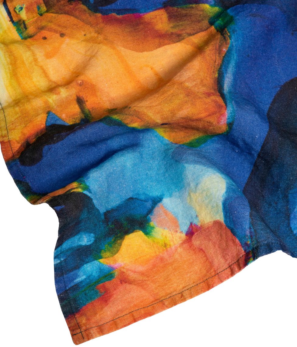 Lininis paplūdimio rankšluostis View Blue - Vilmantas Marcinkevičius - 100x180cm (marga), 4 nuotrauka