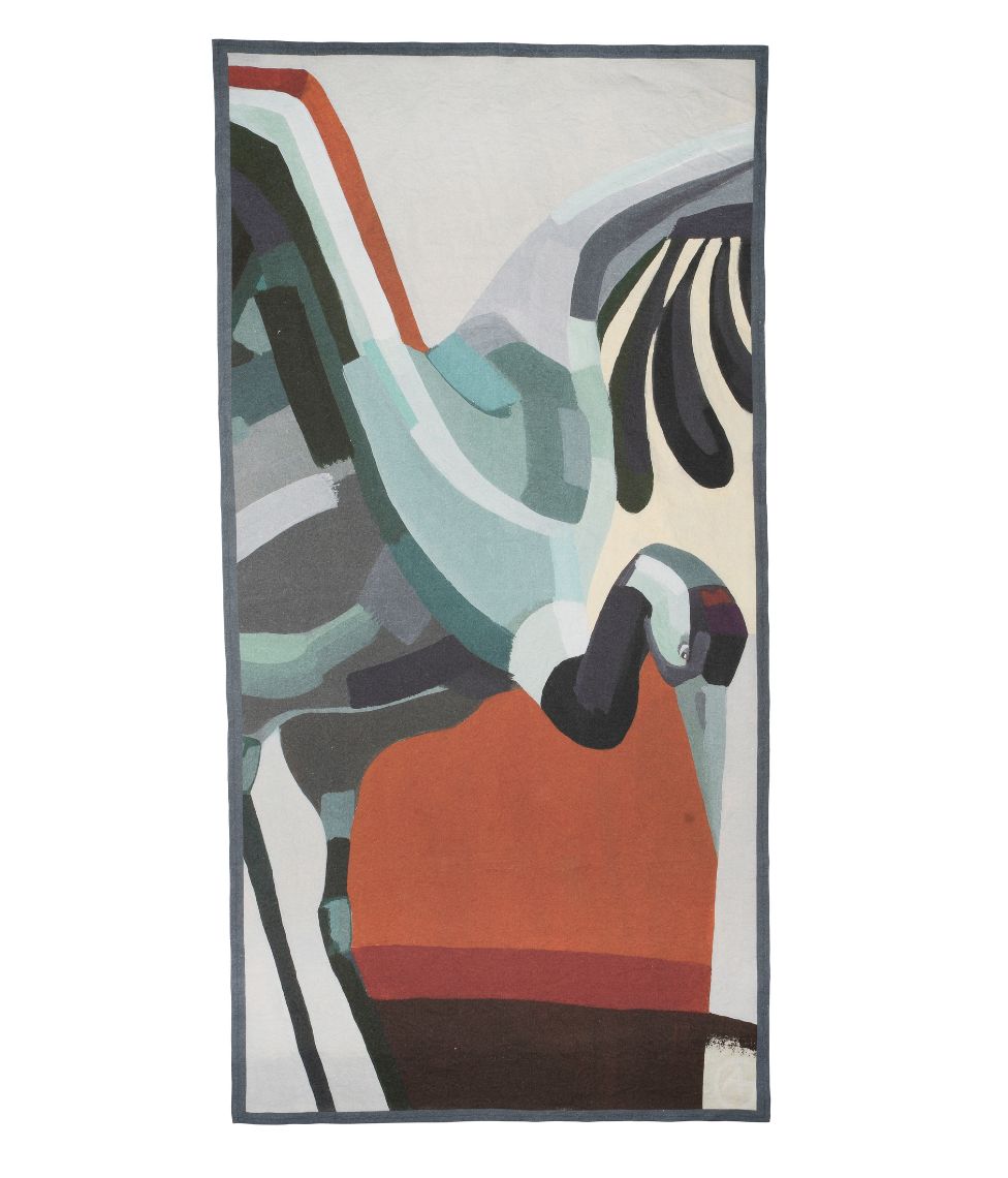 Lininis paplūdimio rankšluostis Gervė - Agnė Kišonaitė - 100x180cm (marga), 6 nuotrauka