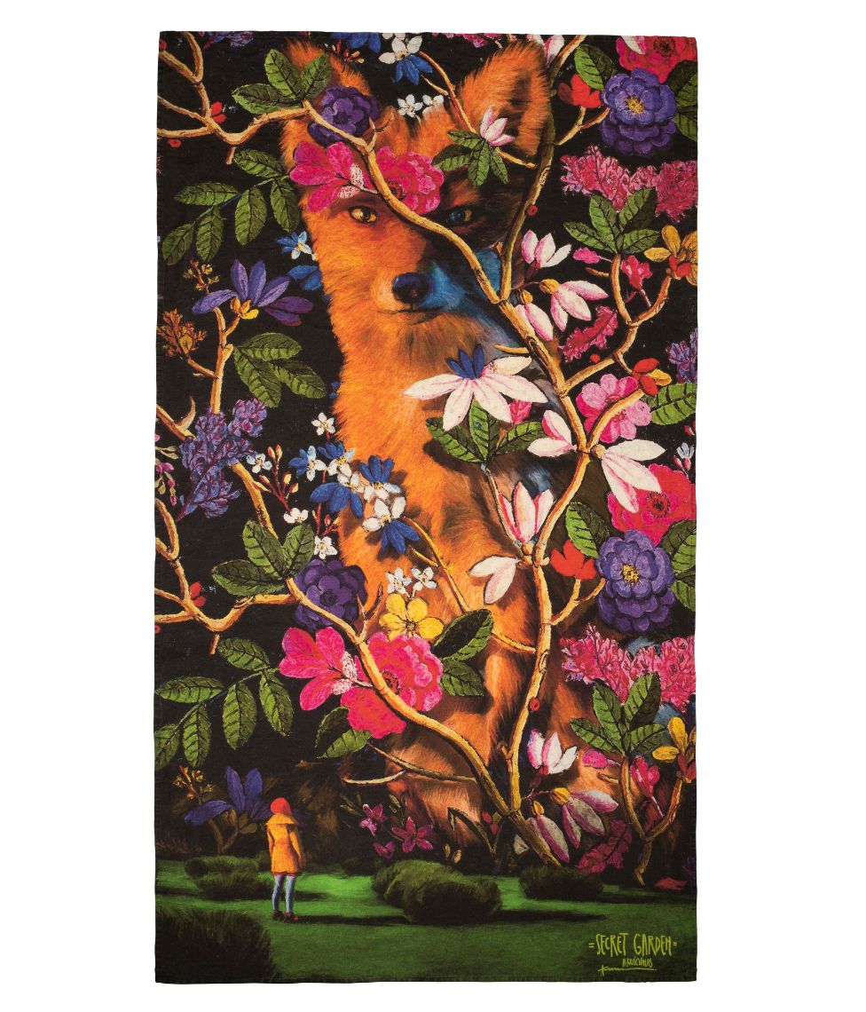 Lininis paplūdimio rankšluostis Secret Garden - Algis Kriščiūnas - 100x180cm (marga), 6 nuotrauka