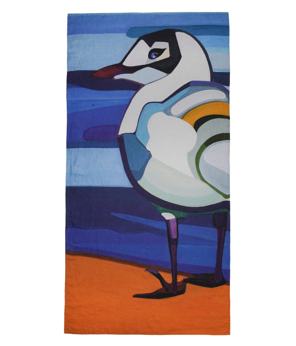 Lininis paplūdimio rankšluostis Vietinė - Agnė Kišonaitė - 100x180cm (marga), 3 nuotrauka