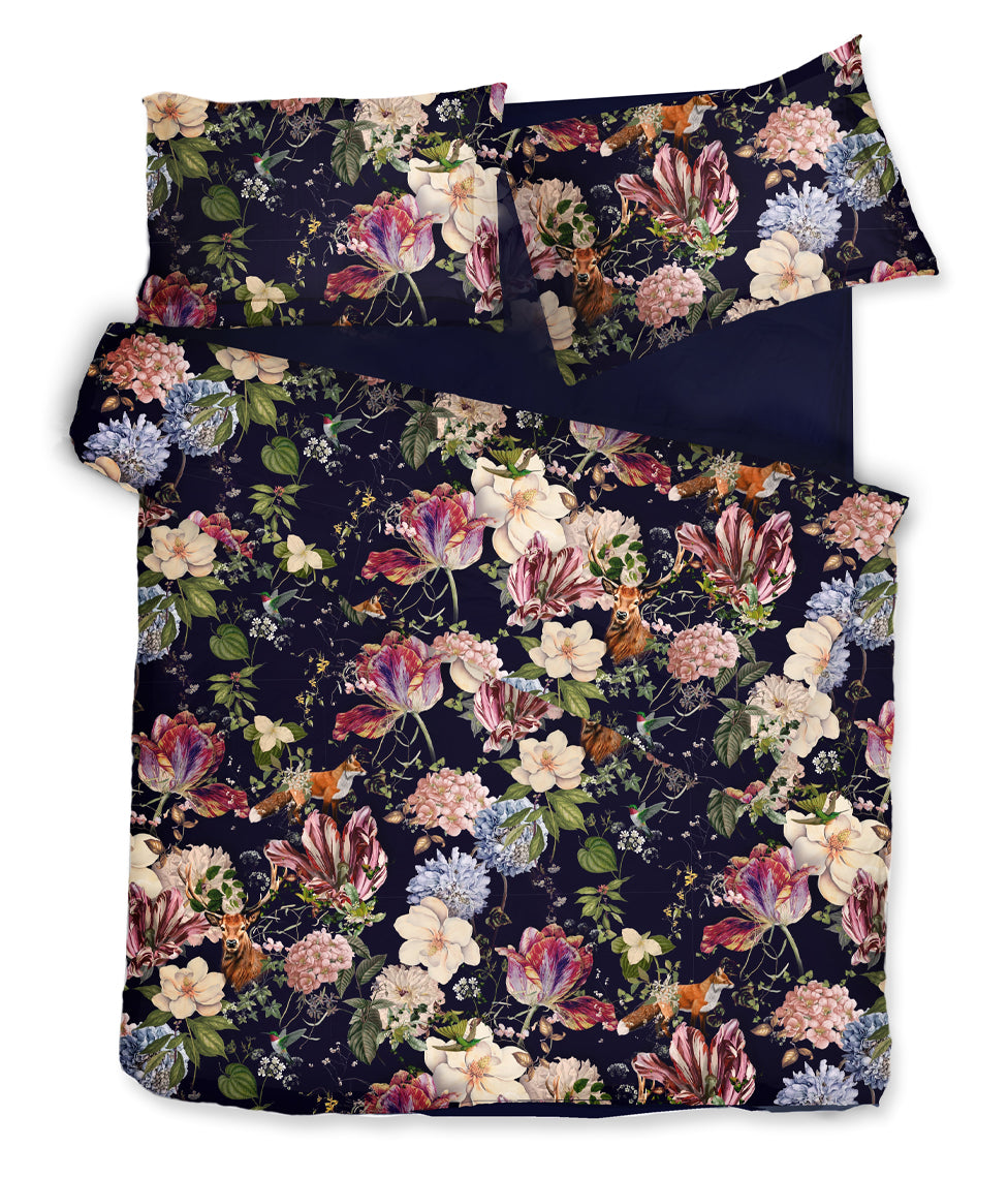 Patalynės komplektas Magic Garden Dark Blue (tamsiai mėlyna), 2 nuotrauka