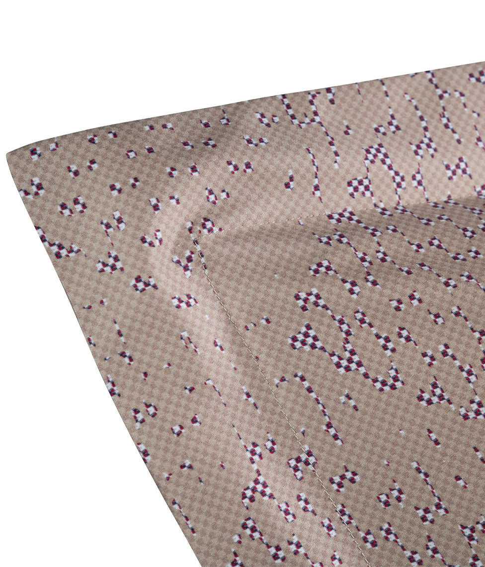 Satino pagalvės užvalkalas Mesh Beige/Mesh Back Beige (marga), 2 nuotrauka