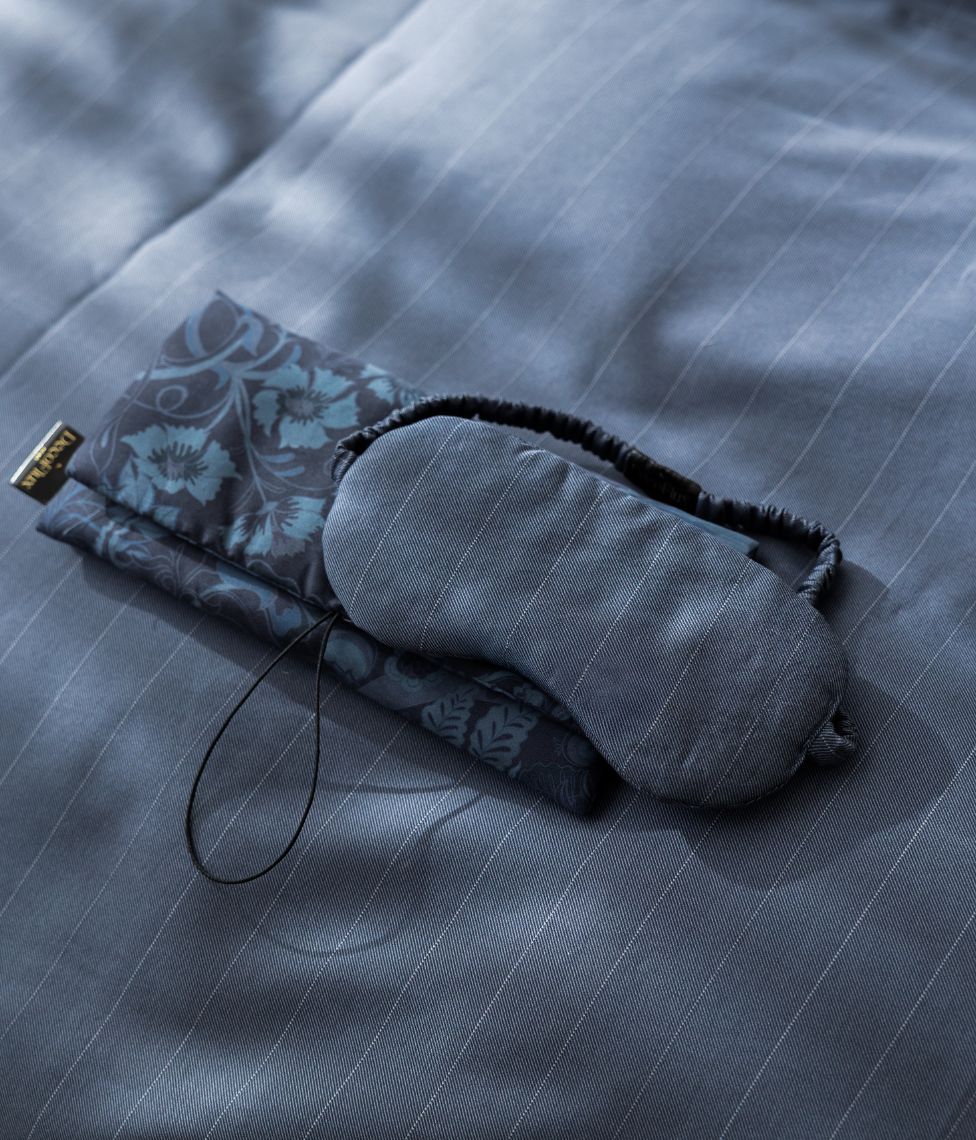 Kelioniniai miego akiniai su dėklu Boho Indigo