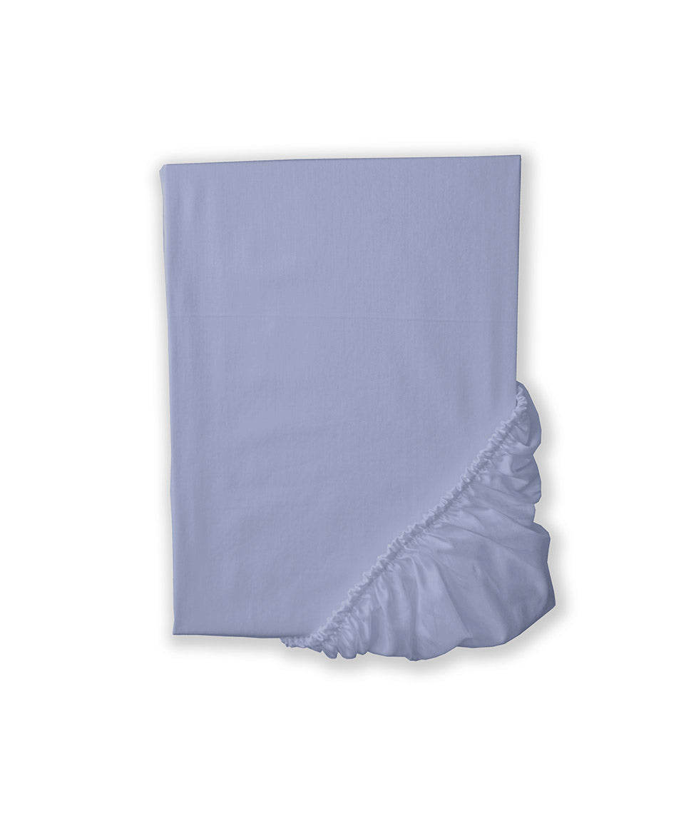 Satino paklodė su guma Solid French Blue (mėlyna)