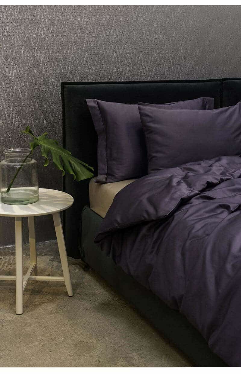 Satino paklodė su guma Solid Figue Jam (violetinė), 3 nuotrauka