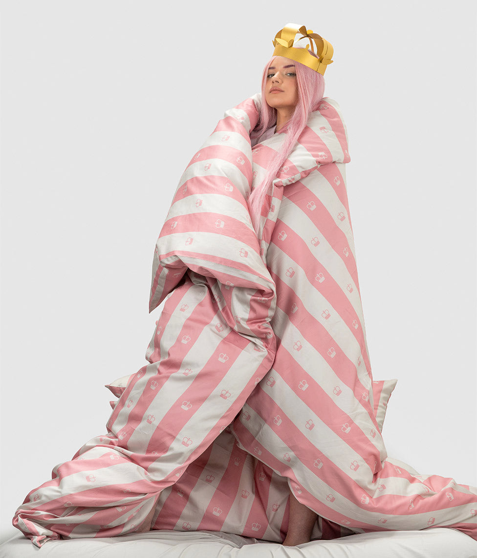 Patalynės komplektas Slapta Meilė Jūsų Didenybei Pink (balta, rausva), 4 nuotrauka