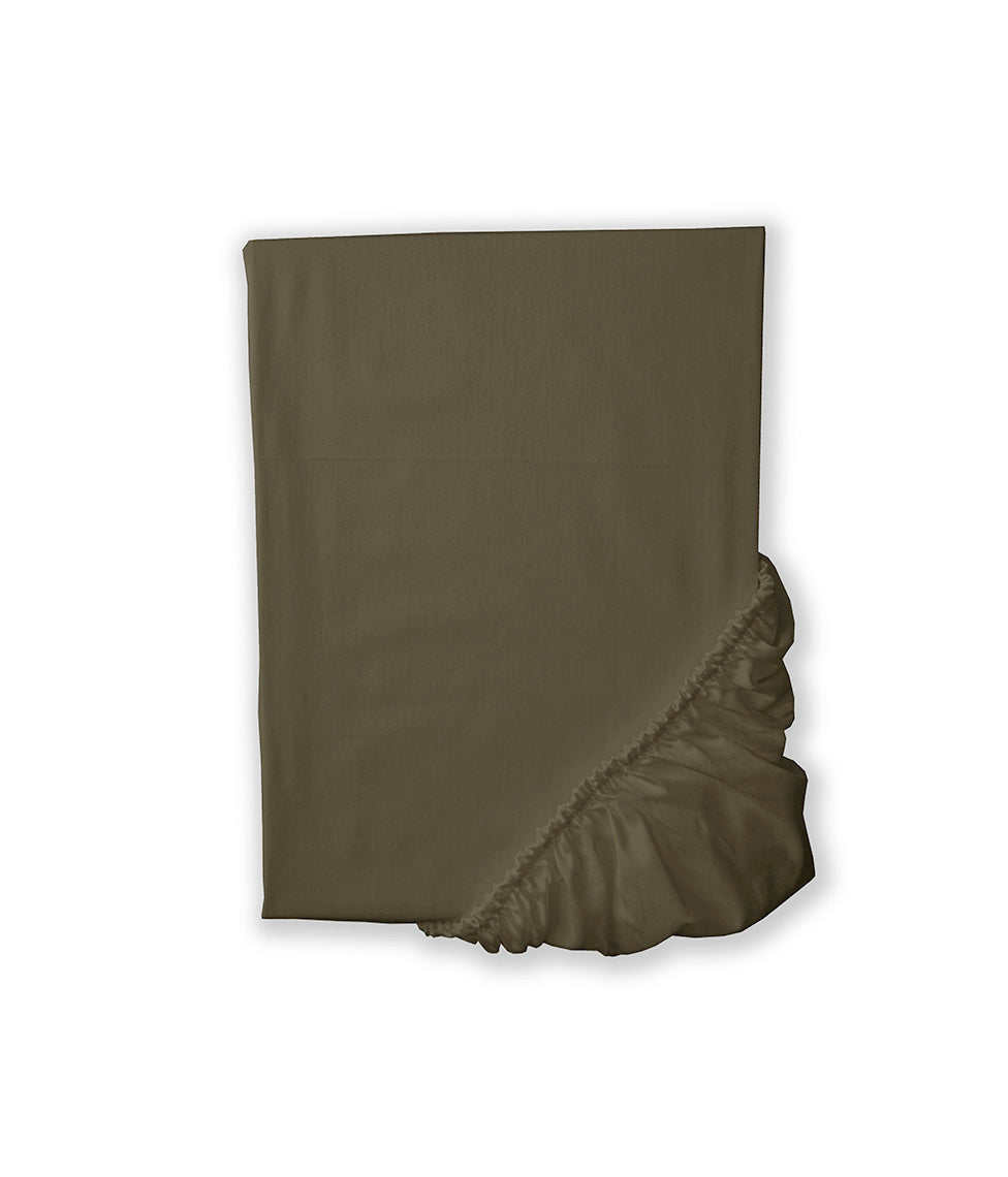 Satino paklodė su guma Solid Khaki (chaki)