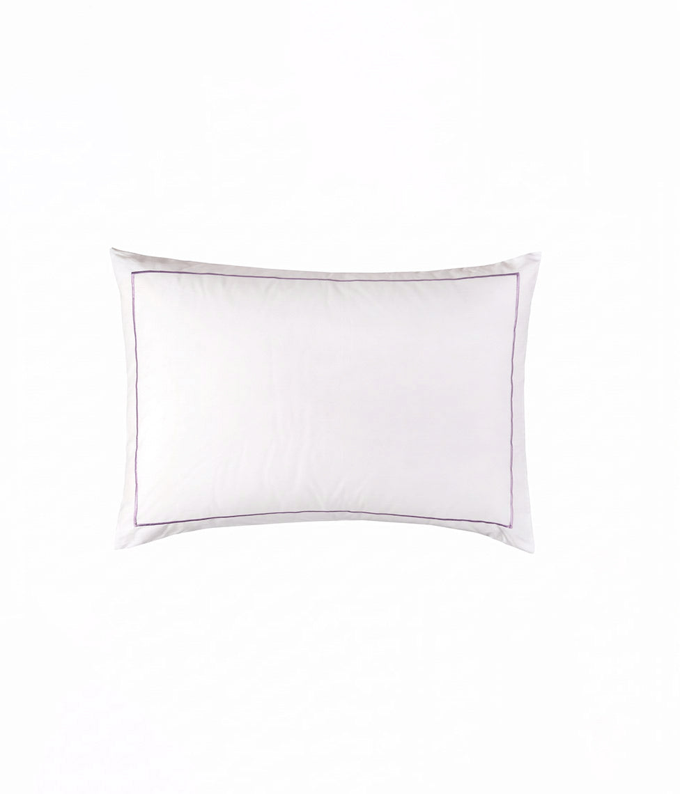 Satino pagalvės užvalkalas su Lavender dekoratyviniu peltakiu Solid Milky White