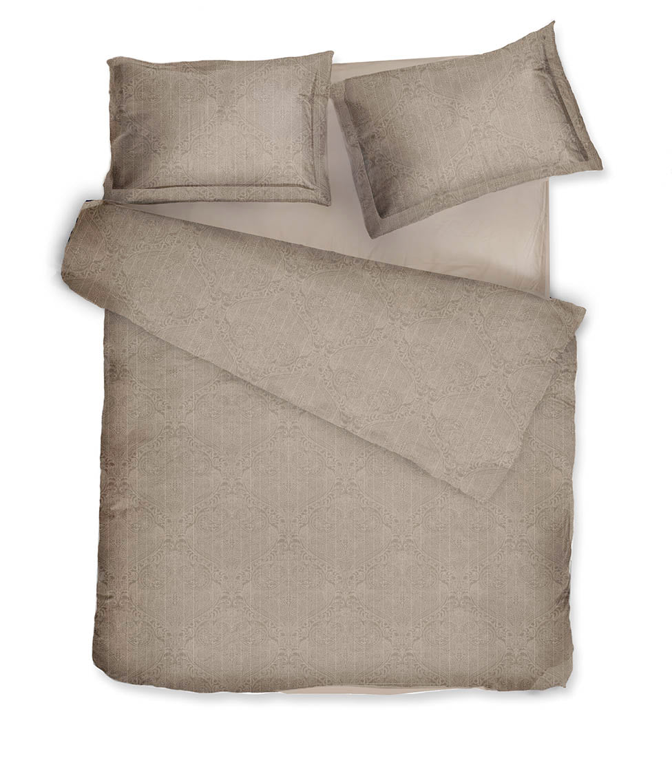 Satino patalynės komplektas Paisley Bronze (ruda), 4 nuotrauka