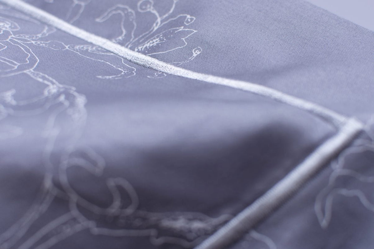 Satino pagalvės užvalkalas Versailles Grey (pilka), 6 nuotrauka