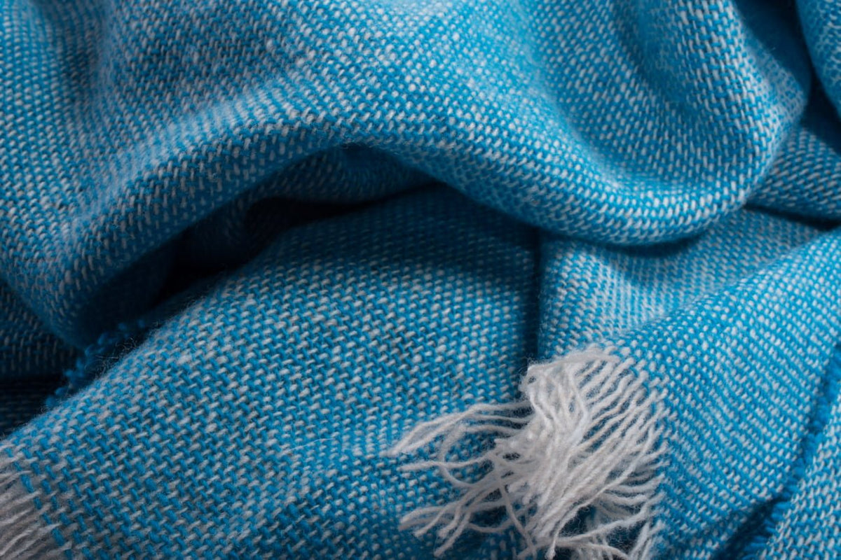 Merino vilnos pledas Air Aquamarine, 8 nuotrauka
