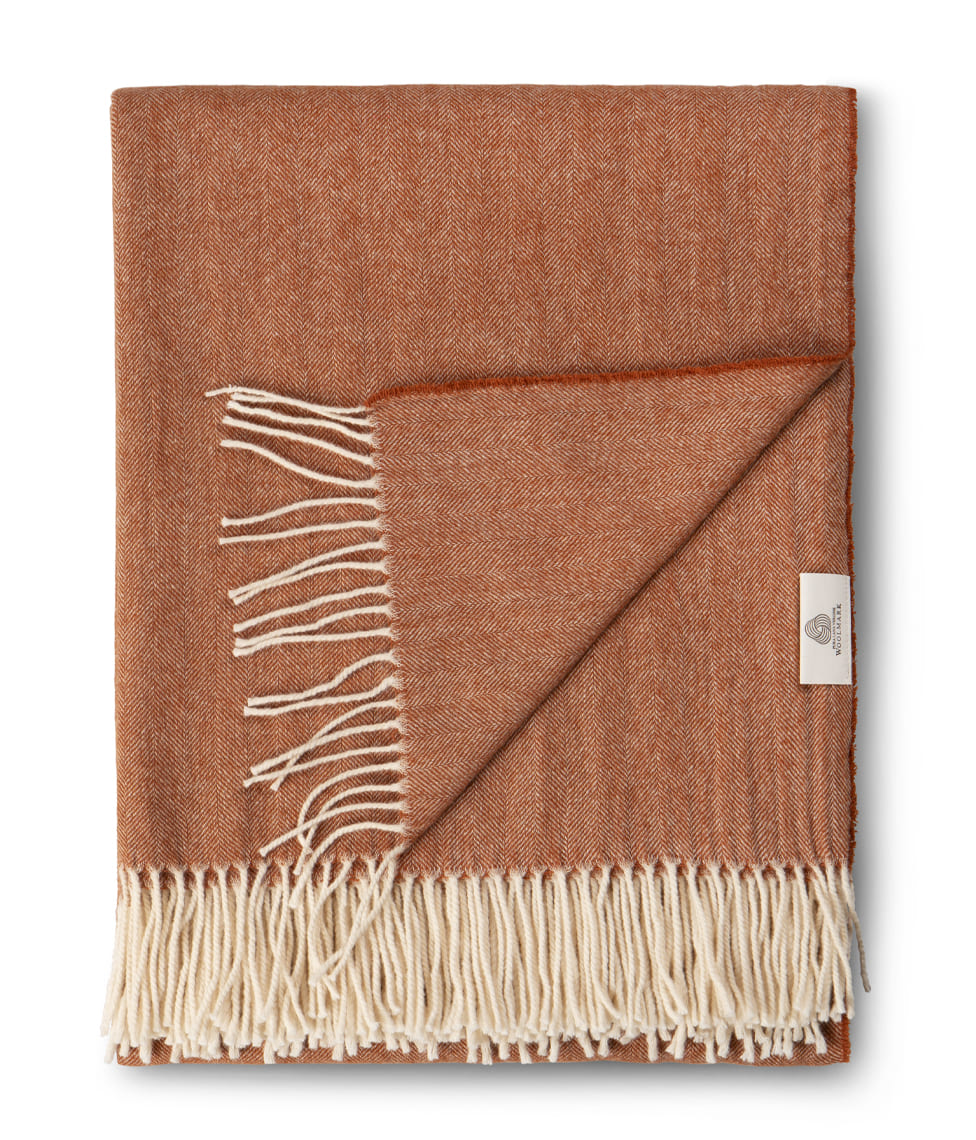 Pledas KASHWOOL Dark Orange 130x180cm, 3 nuotrauka