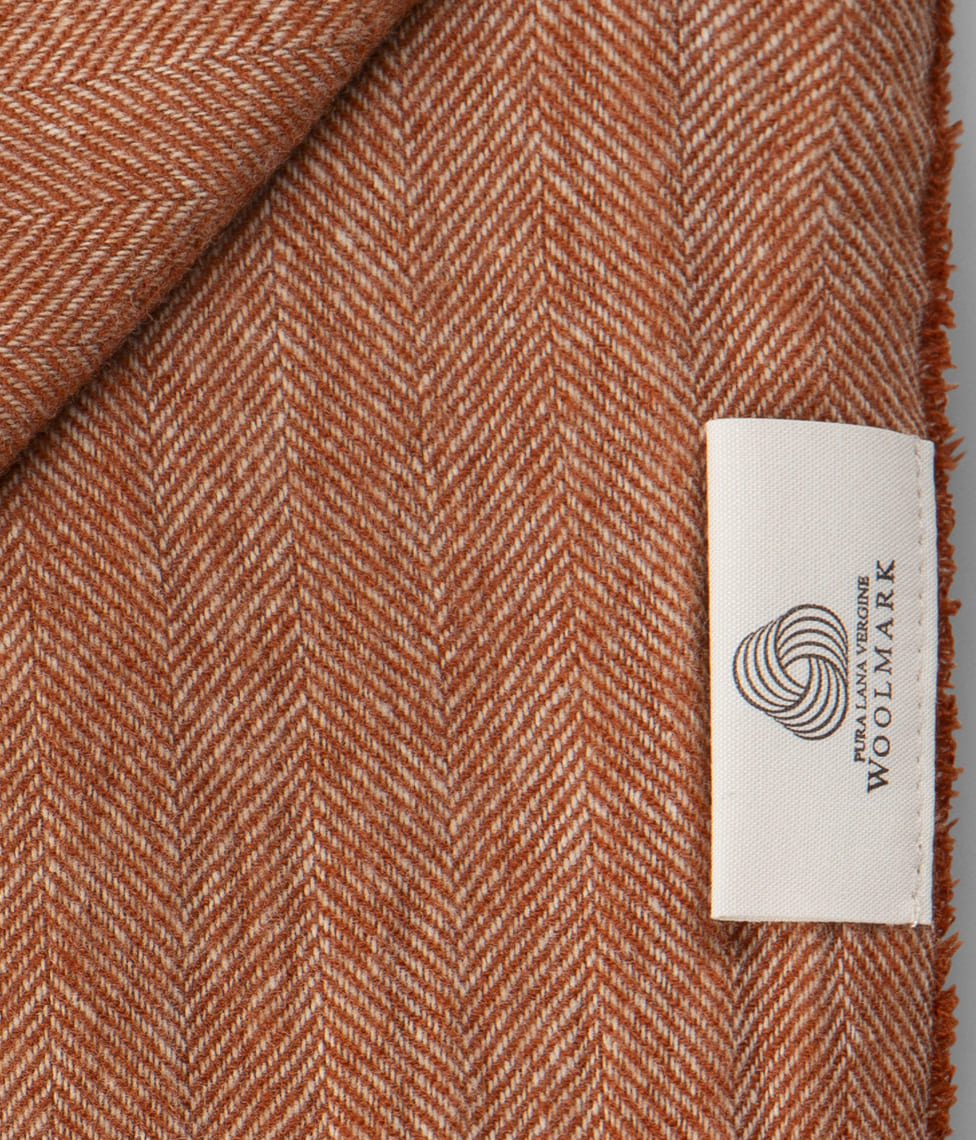 Pledas KASHWOOL Dark Orange 130x180cm, 4 nuotrauka