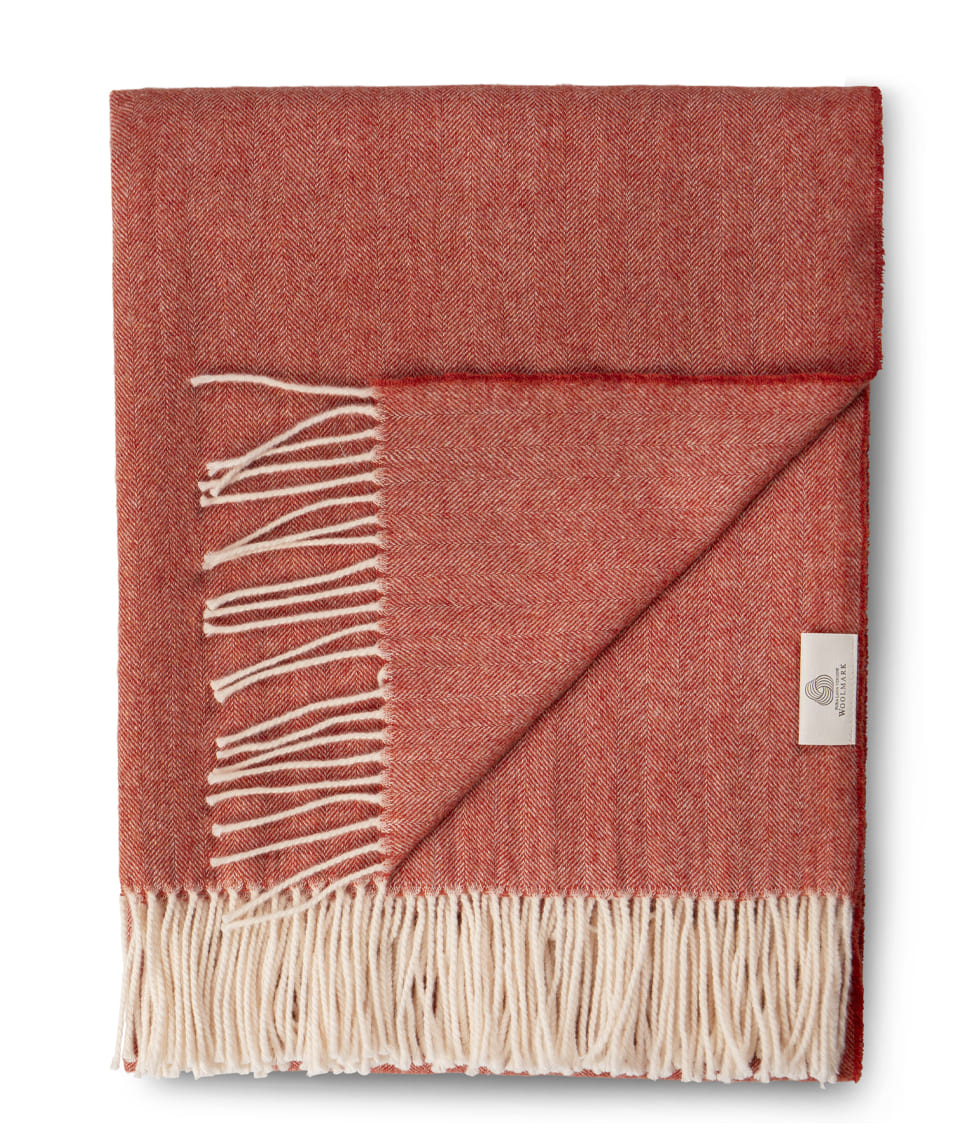 Pledas KASHWOOL Red Glow 130x180cm, 3 nuotrauka