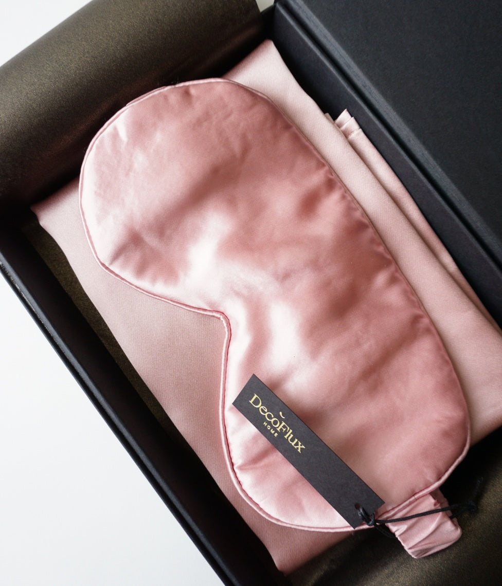 Rinkinys (šilko akiniai+šilko pagalvės užvalkalas) Solid Pink (rausva)