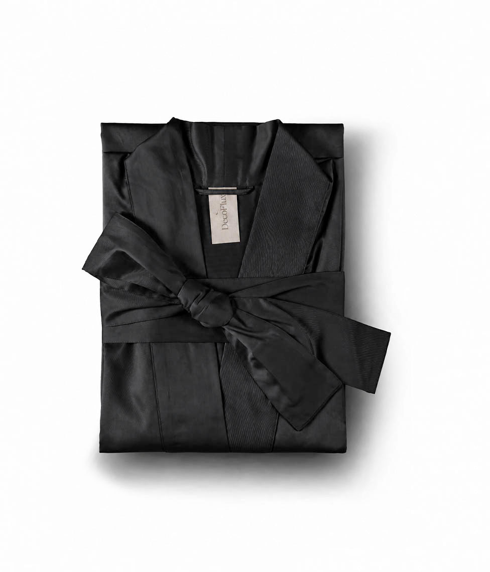 Satino chalatas kimono Solid Storm