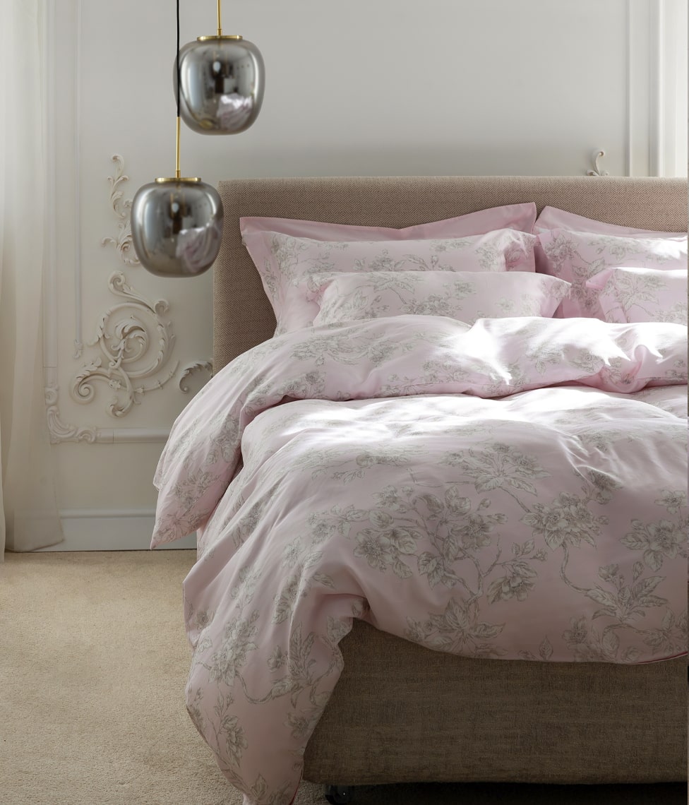 Satino patalynės komplektas Eden Primrose Pink (rausva), 4 nuotrauka