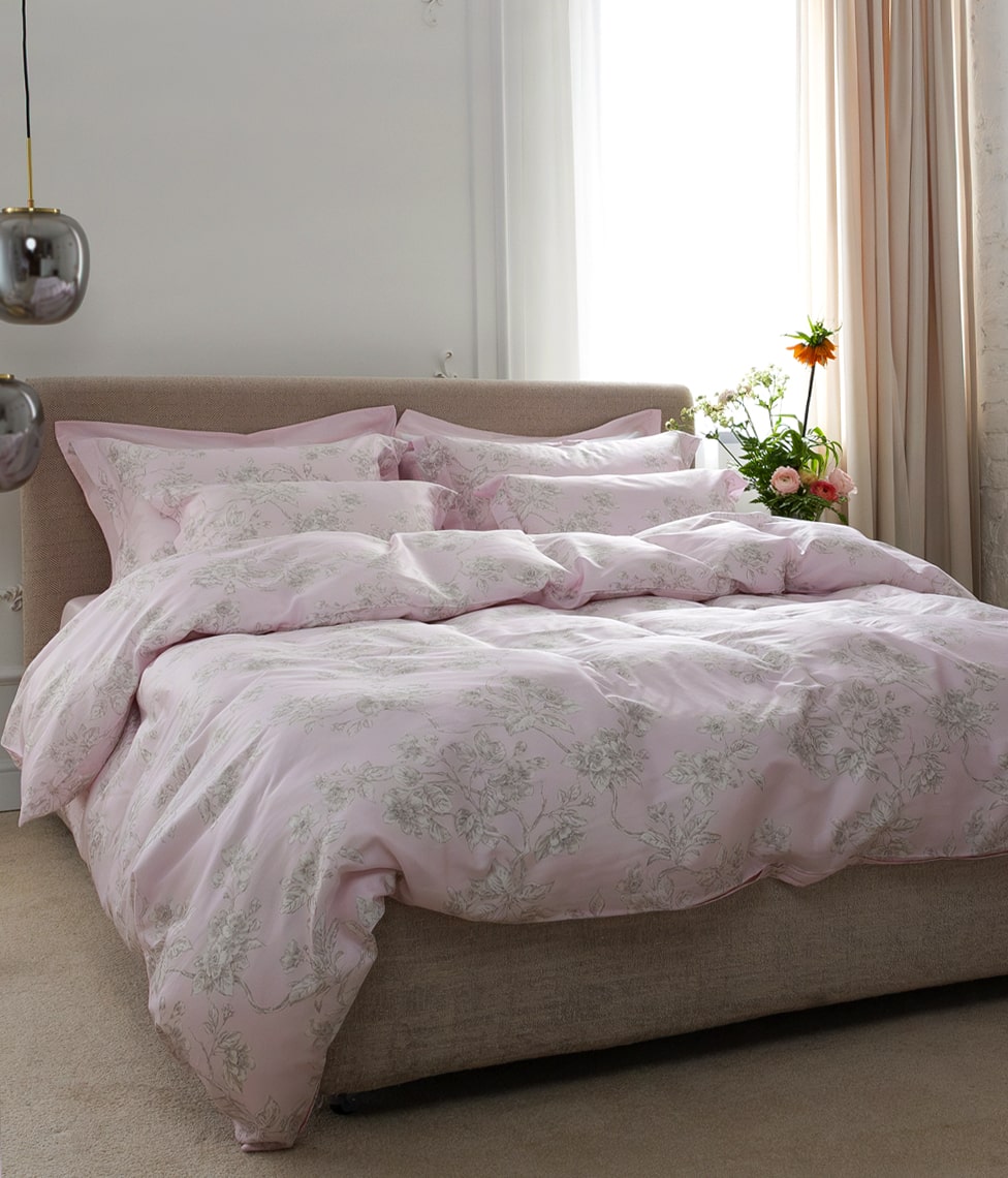 Satino patalynės komplektas Eden Primrose Pink (rausva), 5 nuotrauka