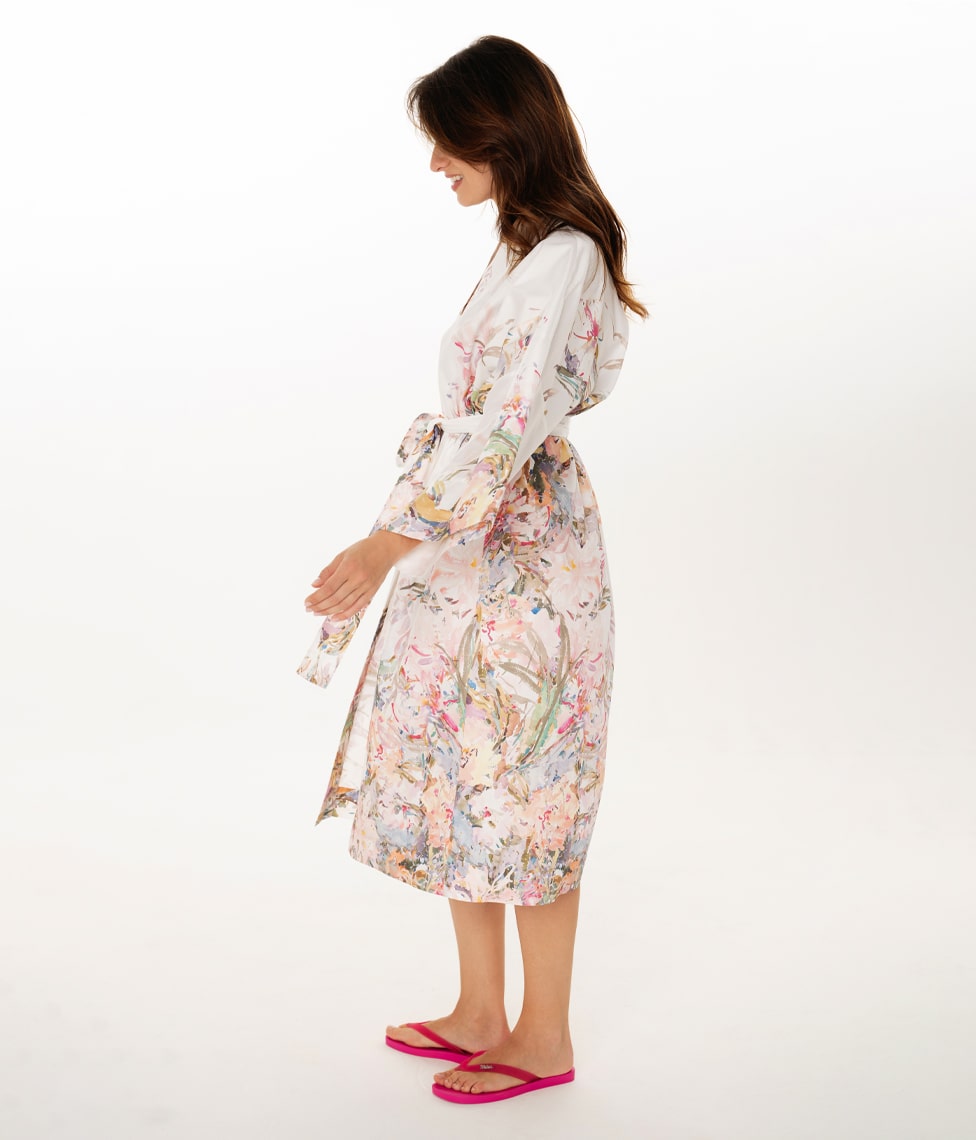 Chalatas kimono Floral Sense by Kmieliauskaitė (marga), 3 nuotrauka