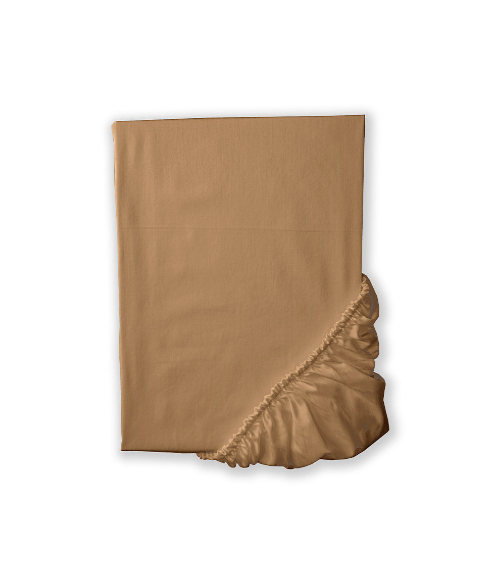 Satino paklodė su guma Solid Toffee (karamelės, ruda)