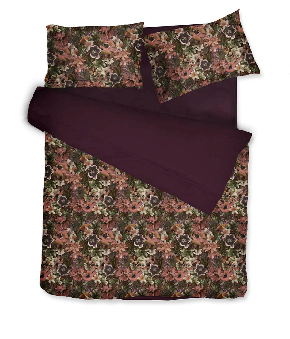 Satino patalynės komplektas Velvet/Elderberry (marga), 4 nuotrauka