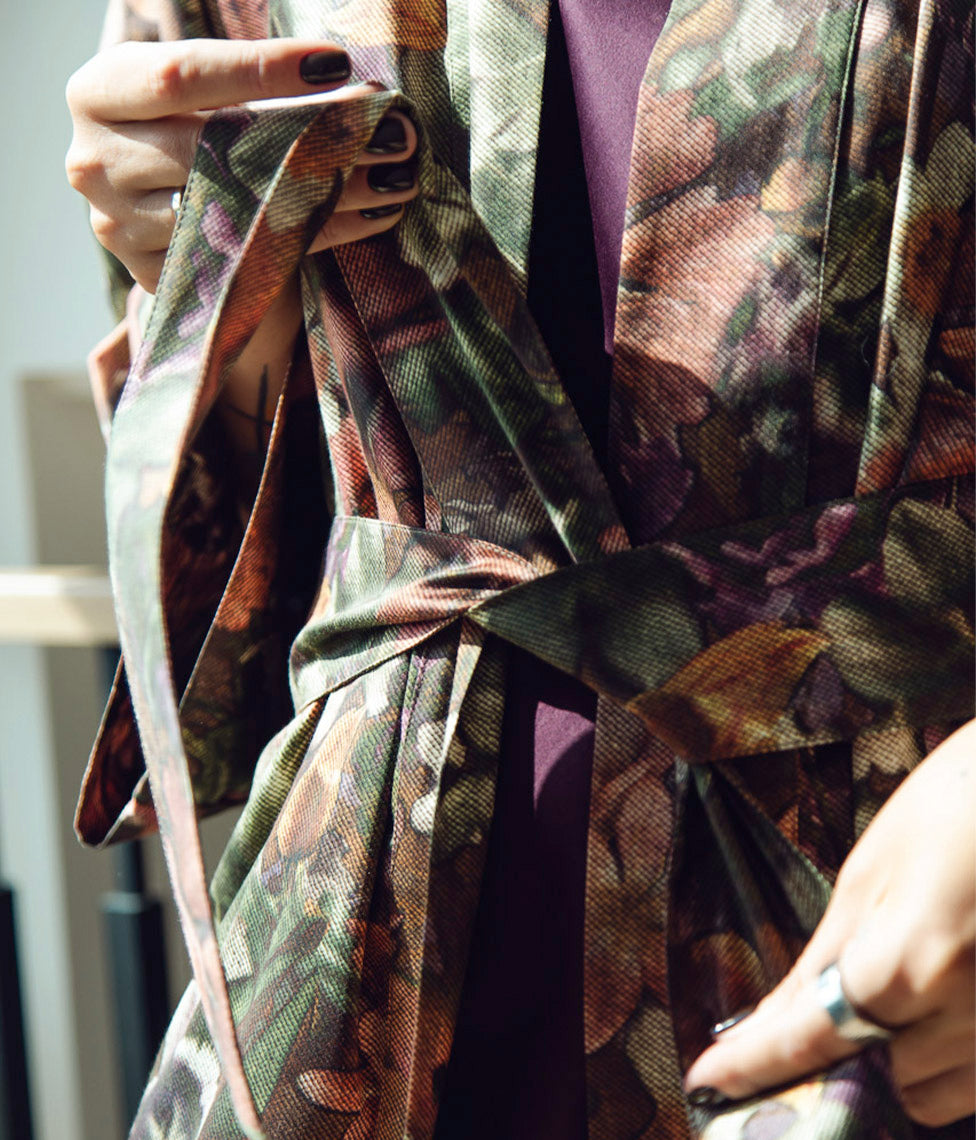 Satino chalatas kimono Velvet