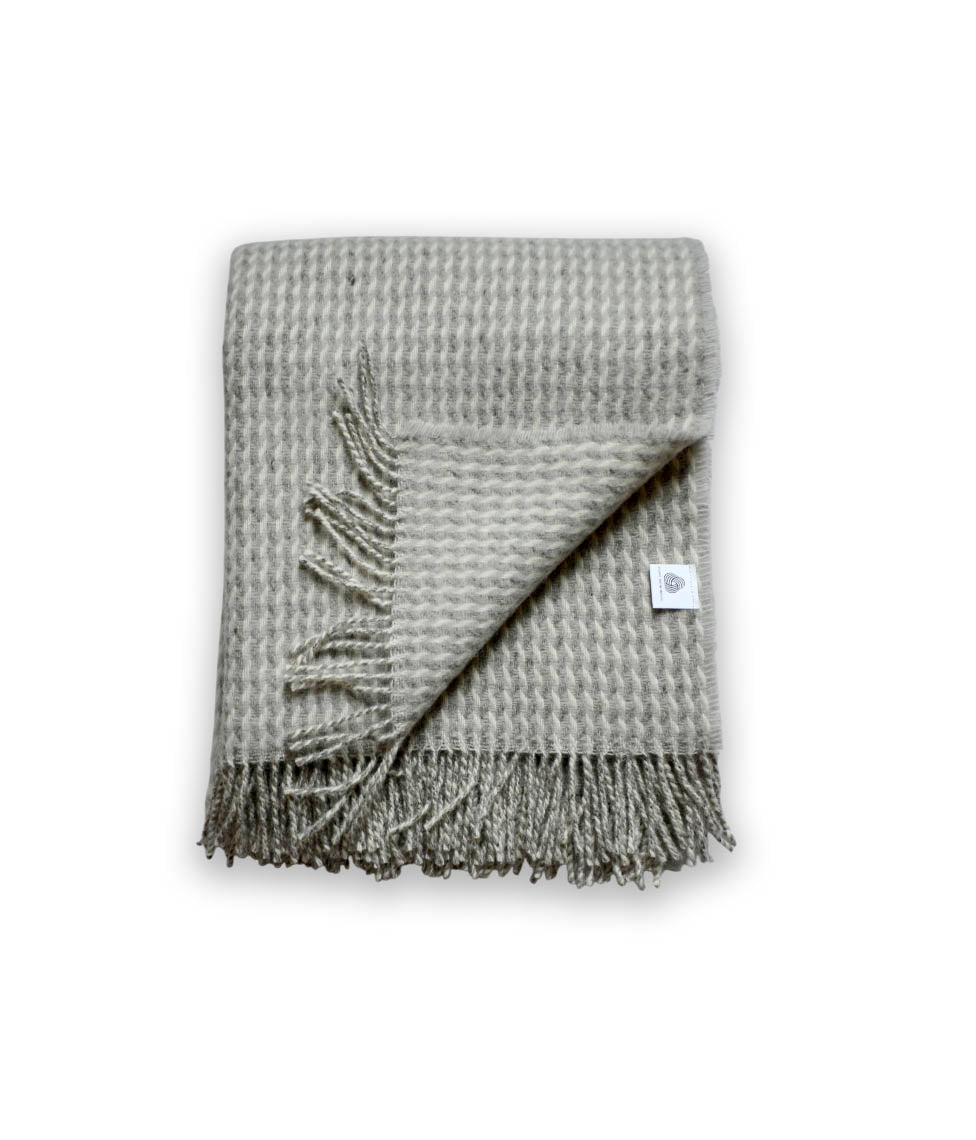 Vilnonis pledas Verdi Light Grey, 140x180cm
