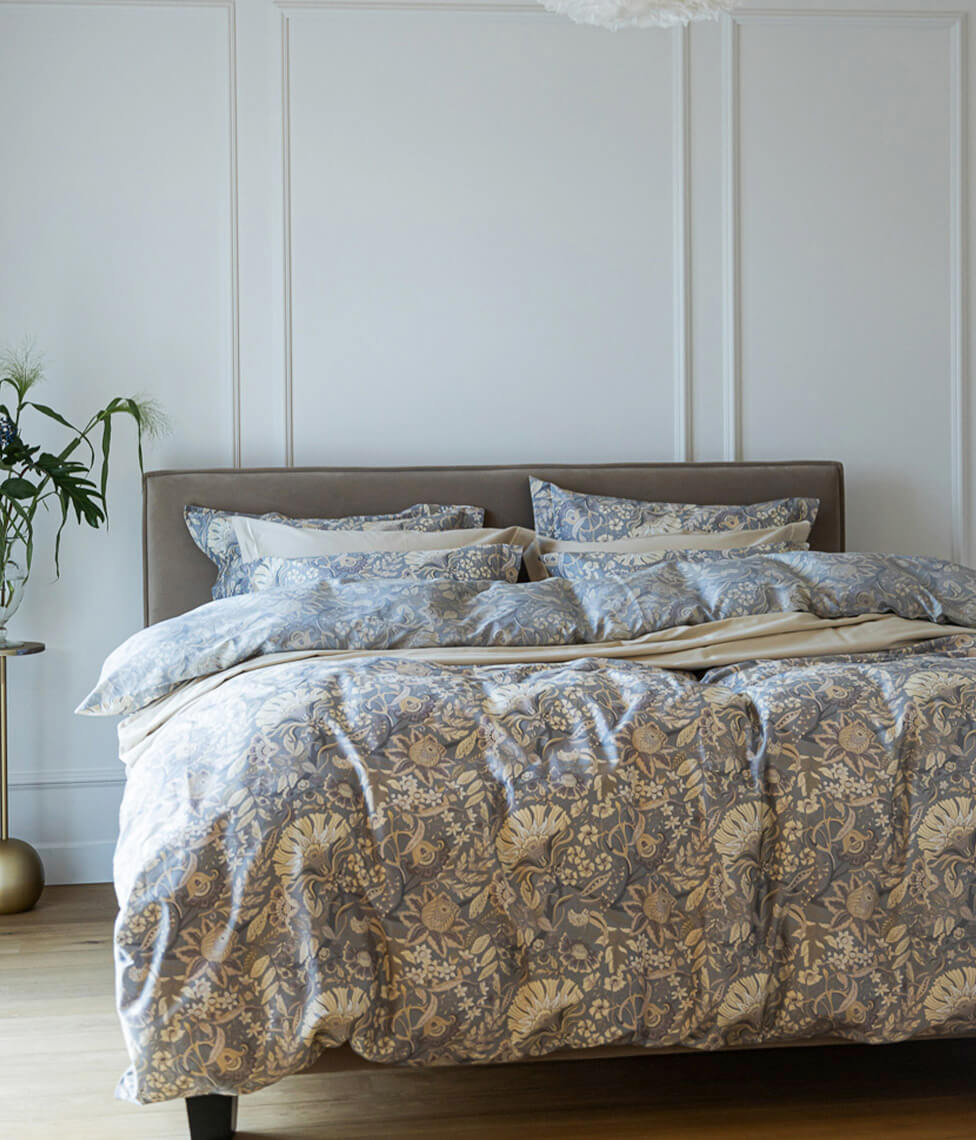 Satino patalynės komplektas Boho Fog & Boho Fog Back (marga)