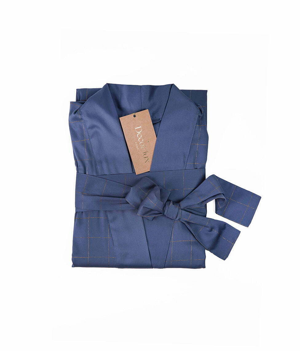 Chalatas kimono Chess IQ Silver Blue (mėlyna, pilka), 2 nuotrauka