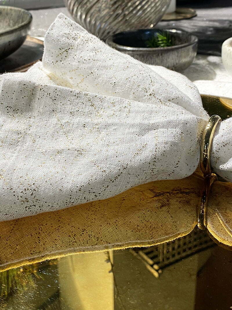 Stalo servetėlė Frost White Gold (balta), 9 nuotrauka