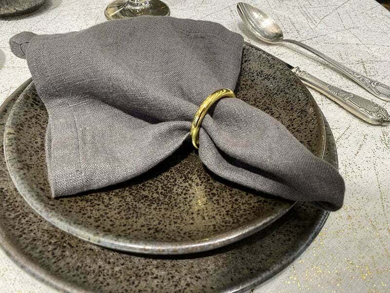 Lininė stalo servetėlė Dark Grey (tamsiai pilka), 5 nuotrauka