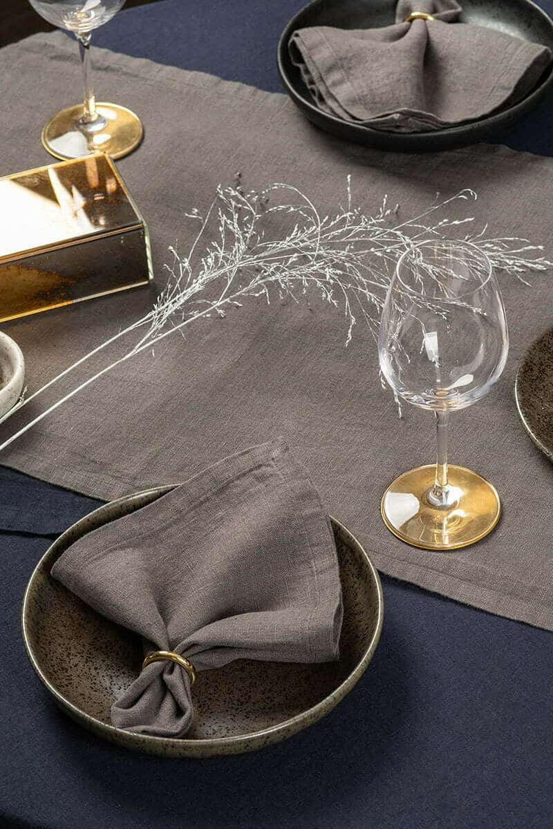 Lininis stalo takelis Dark Grey (tamsiai pilka), 5 nuotrauka