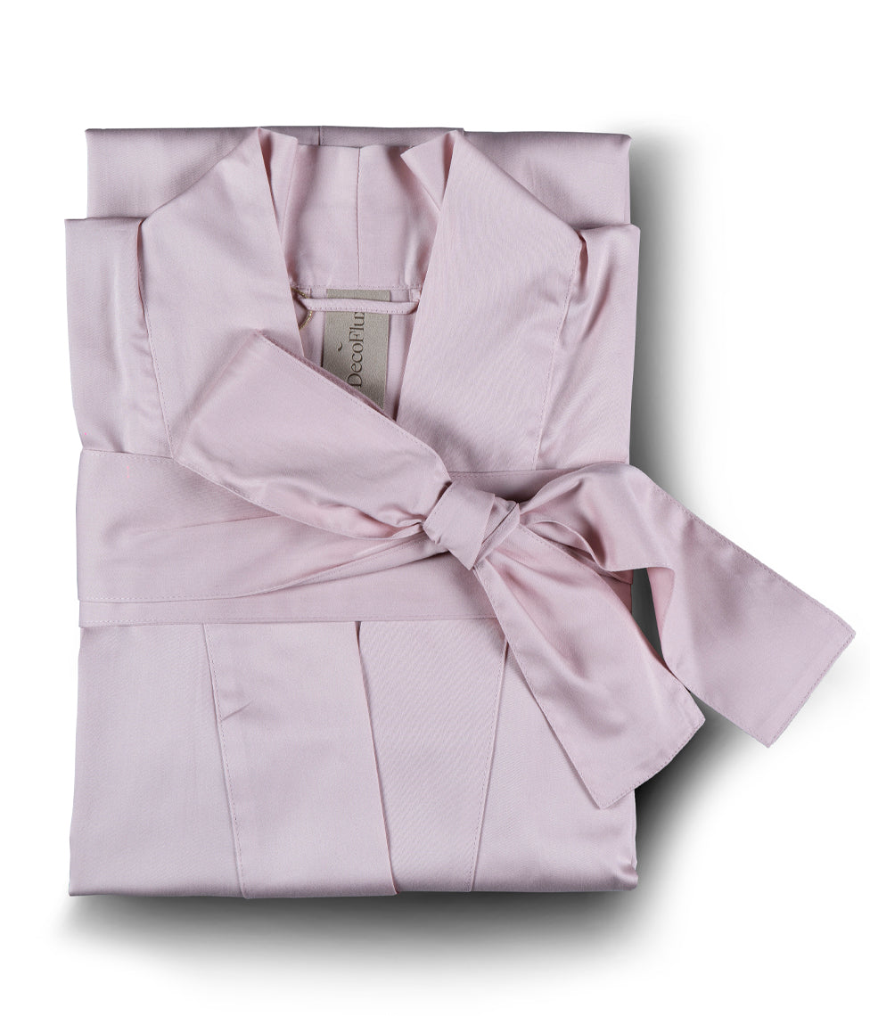 Chalatas kimono Solid Rose Quartz (rausva), 2 nuotrauka