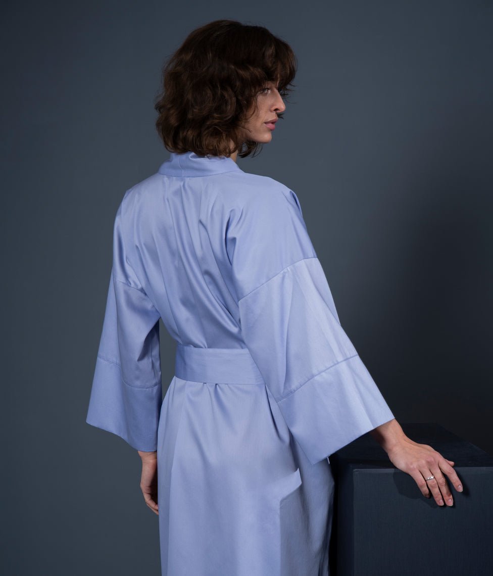 Chalatas Kimono Solid Very Peri (violetinė), 4 nuotrauka