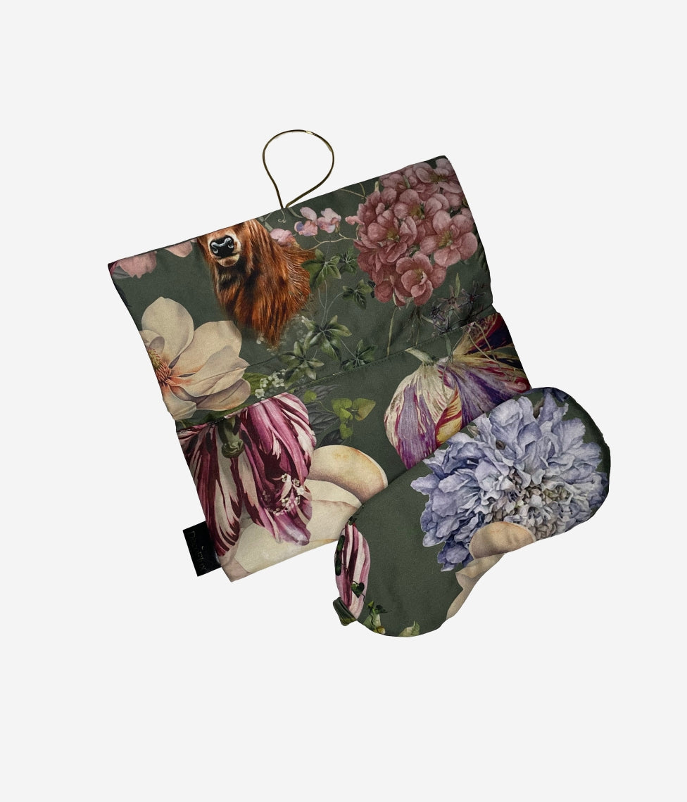 Kelioniniai miego akiniai su dėklu Magic Garden Moss (samanų)