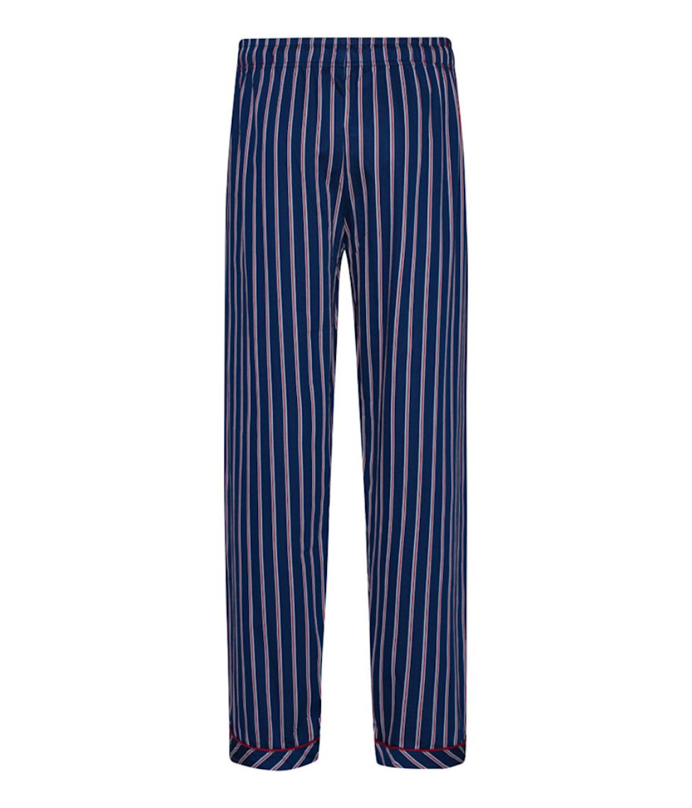 Vyriška pižama Ambassador Blue Red Stripes (švarkas+kelnės), 4 nuotrauka