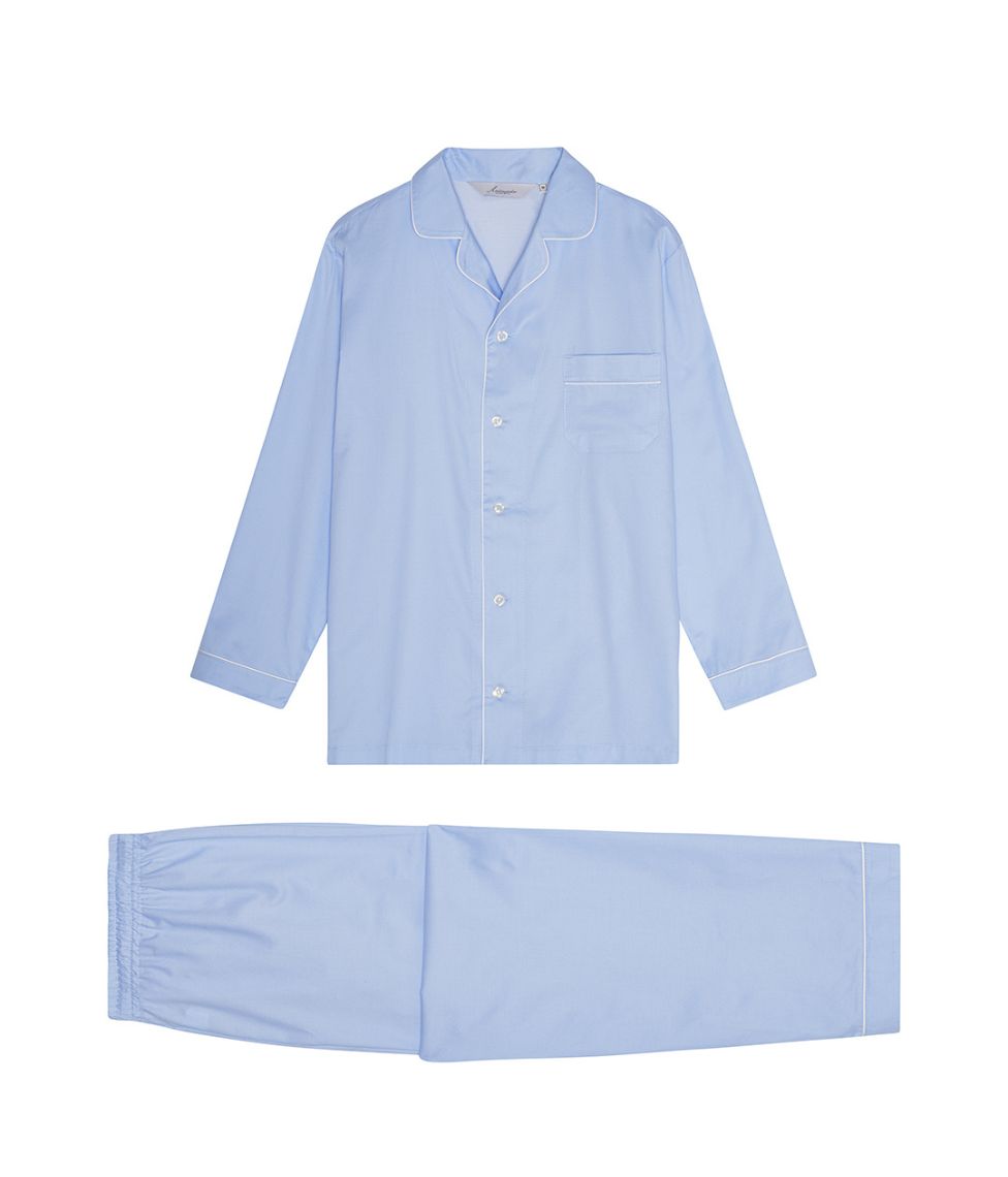 Vyriška pižama Ambassador Bern Light Blue (švarkas+kelnės)